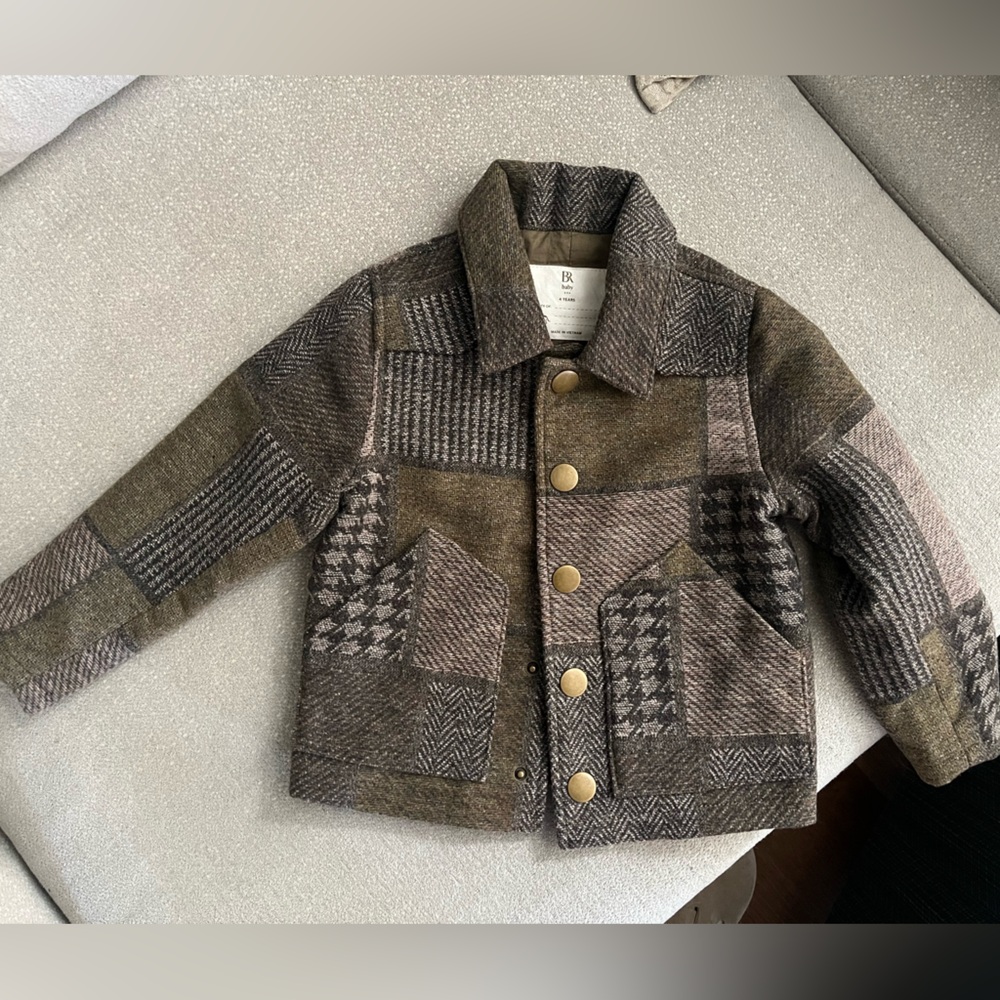 Banana Republic Toddler Plaid Overcoat - sz -4T